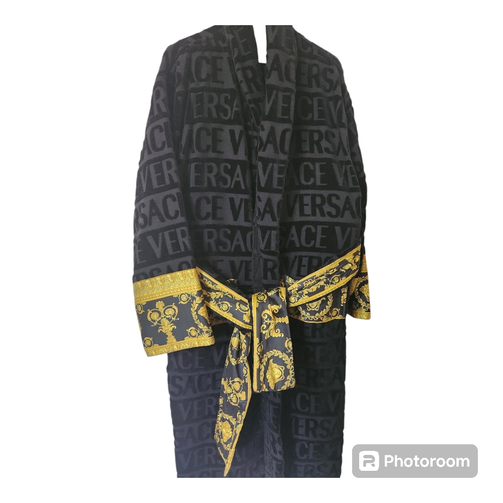 Versace Black and Gold Men's Robe